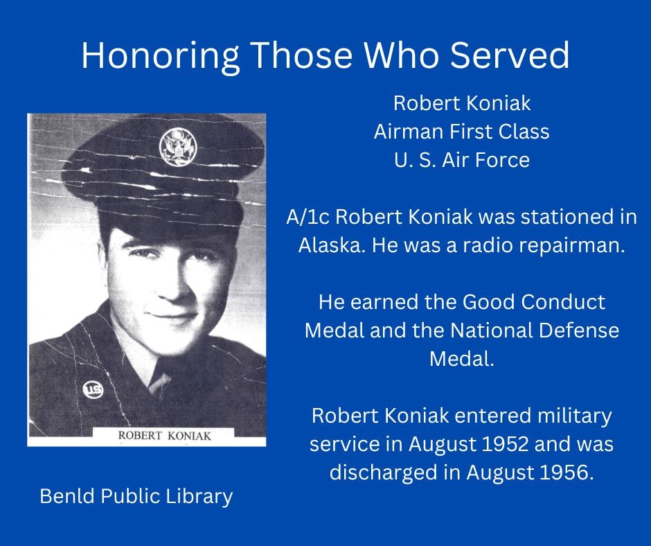 Tribute to a U.S. Air Force Airman First Class, mentioning service, medals, and radio repair work.