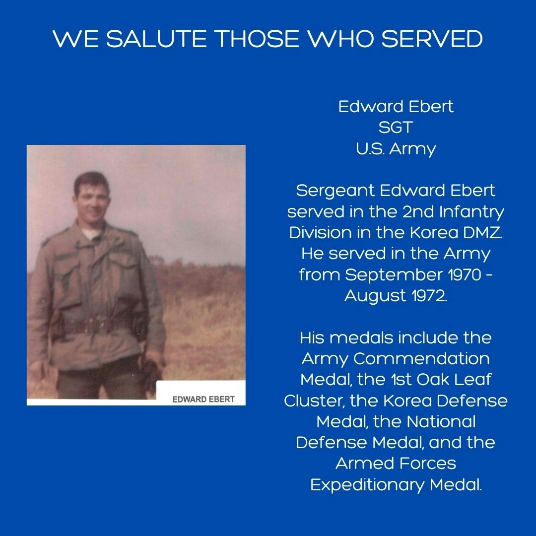 Tribute to a U.S. Army Sergeant with service details and medals listed, including a photo in uniform.
