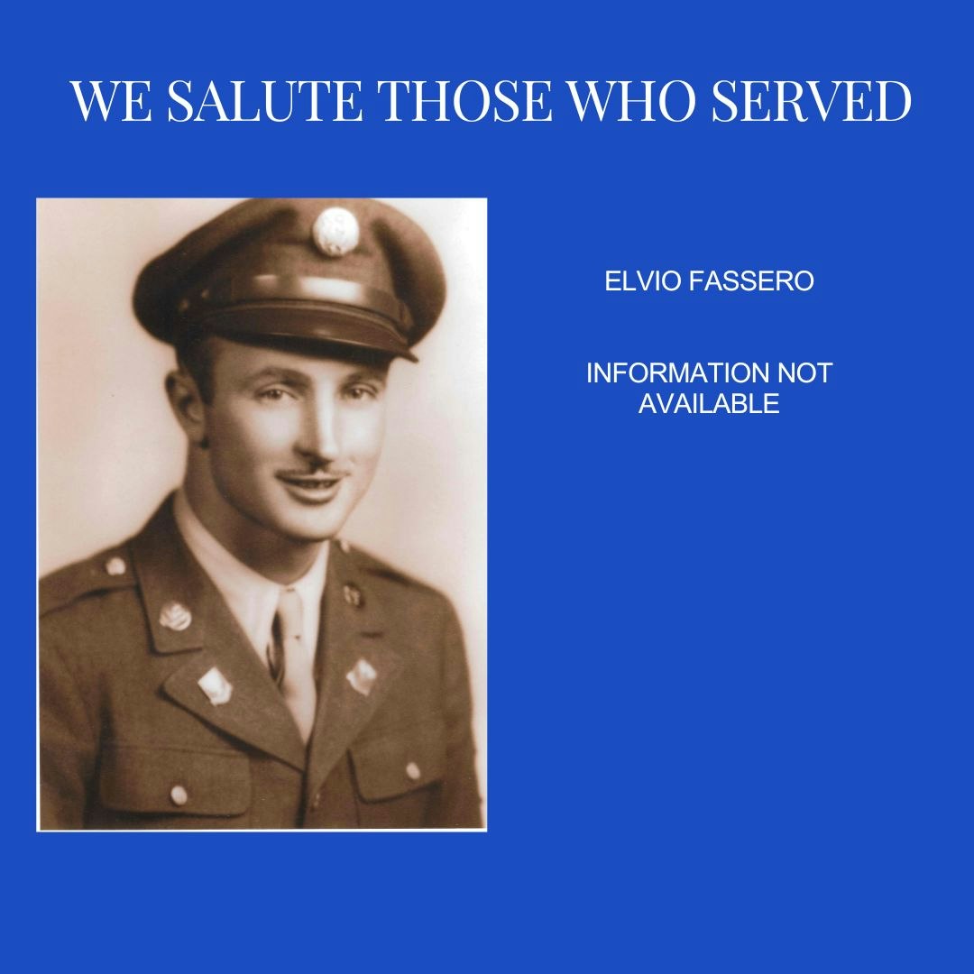 A tribute image with a vintage photo of a uniformed serviceman and a caption saluting those who served.