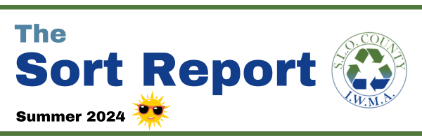Text "The Sort Report" with a recycling logo, the sun emoji, and "Summer 2024."