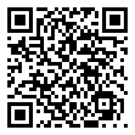 A QR code linking to a URL: https://example.com