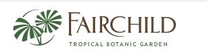 Logo of Fairchild Tropical Botanic Garden with stylized palm leaves.