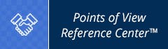 Logo for "Points of View Reference Center™" with handshake icon.