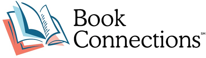 A logo featuring stylized books with the text "Book Connections."