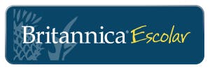 A logo reading "Britannica Escolar" with a graphic element.