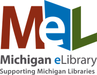 Logo of Michigan eLibrary (MeL) with text "Supporting Michigan Libraries".