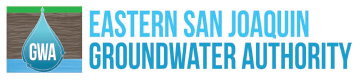 The image features the logo of the Eastern San Joaquin Groundwater Authority, highlighting water resource management.