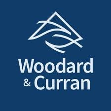 The image features the logo of Woodard & Curran, a company with a blue background and an abstract design.