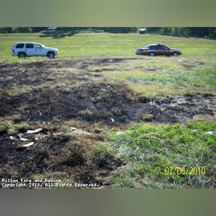 Photo of a burned field