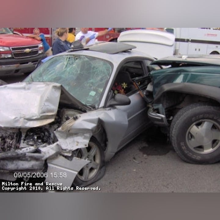 Photo of a car collision