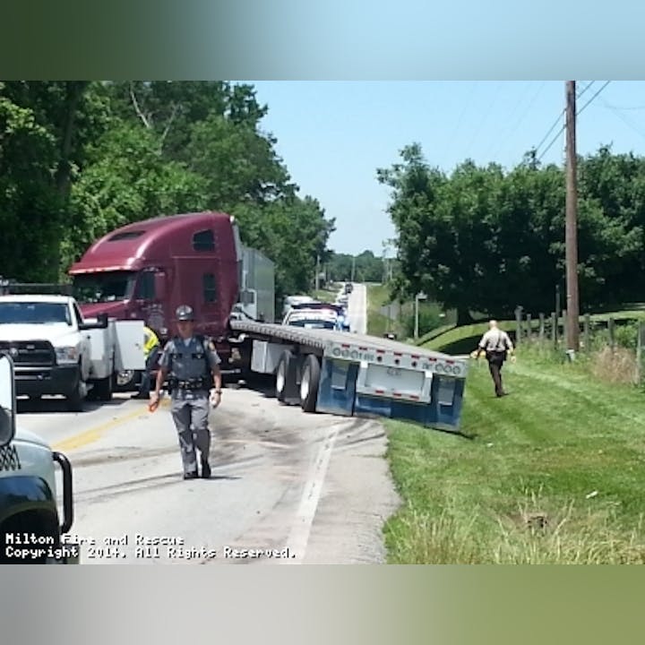 Photo of a car after crashing