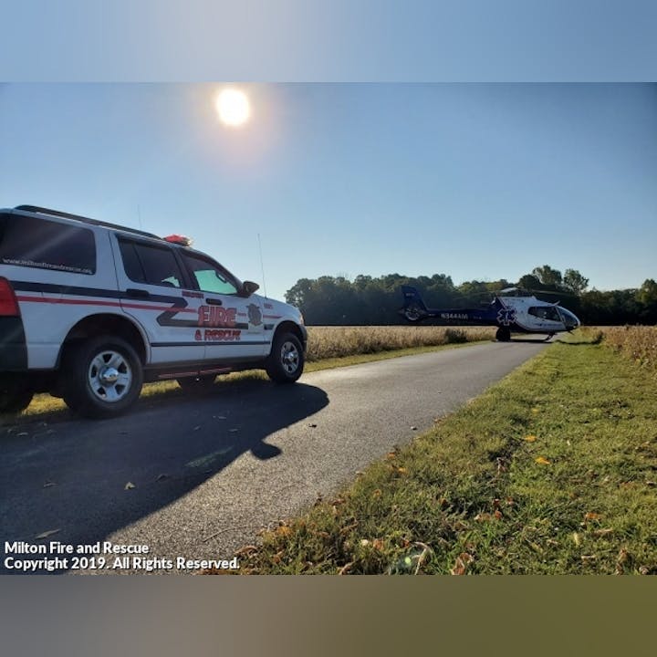 Photo of an emergency response vehicle on a road
