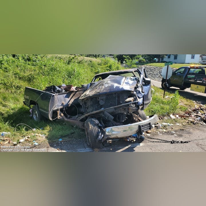 Photo of a car after an accident