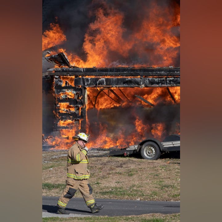 Photo of a structure fire