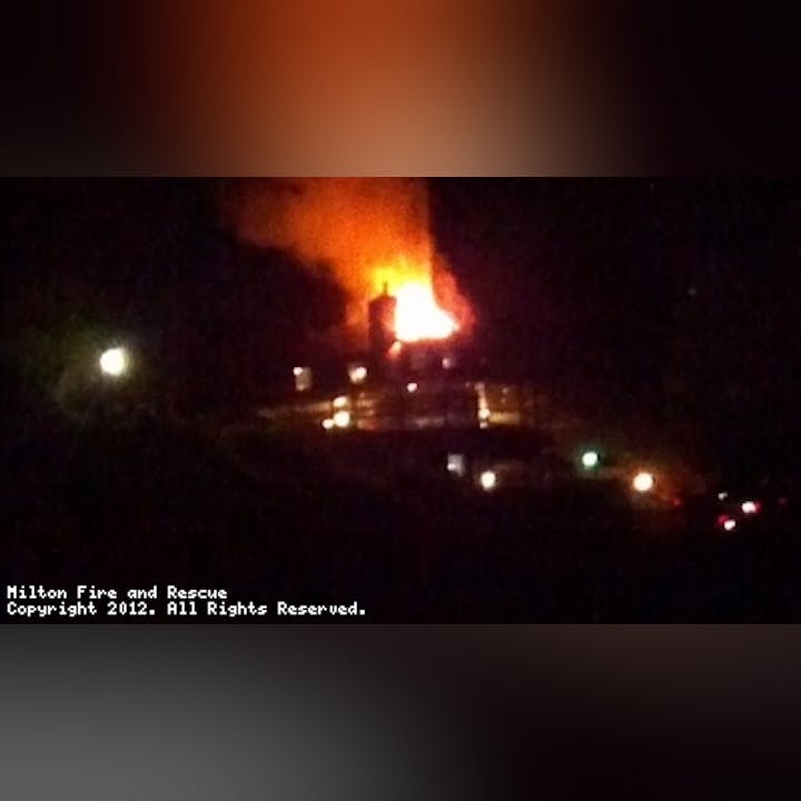 Photo of a structure fire