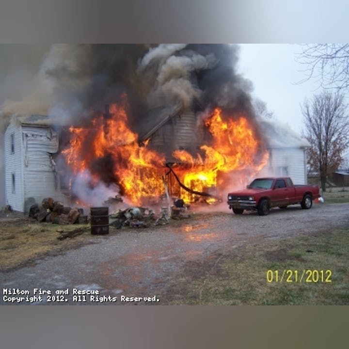 Photo of a structure fire