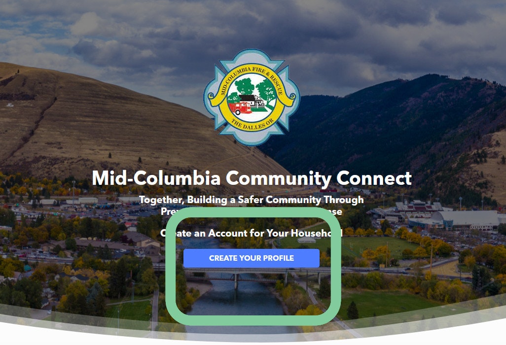 photo of community connect landing page link to registration