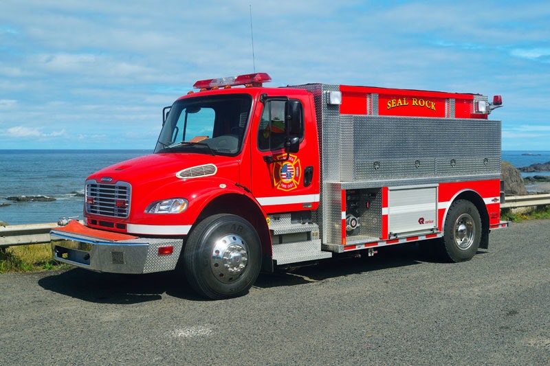 May contain: truck, vehicle, transportation, and fire truck