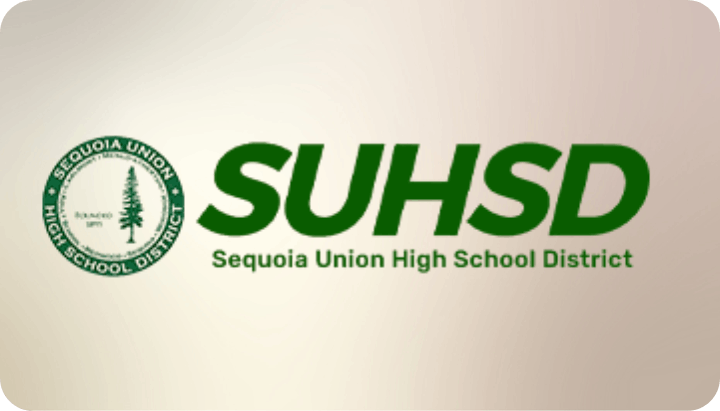 Sequoia Union High School District logo with "SUHSD" text and tree emblem.