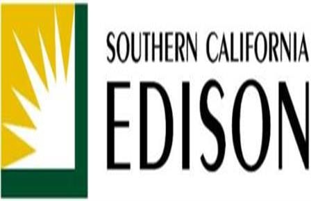 The image features the logo of Southern California Edison, an electric utility company.