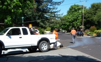 Collection crew on the street