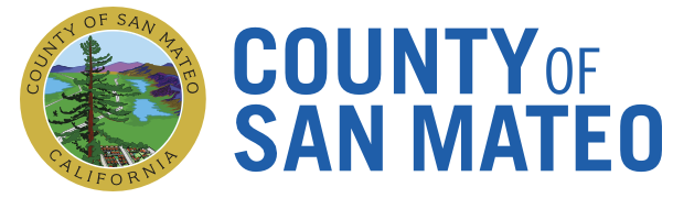 Logo of the County of San Mateo, California with scenic illustration.
