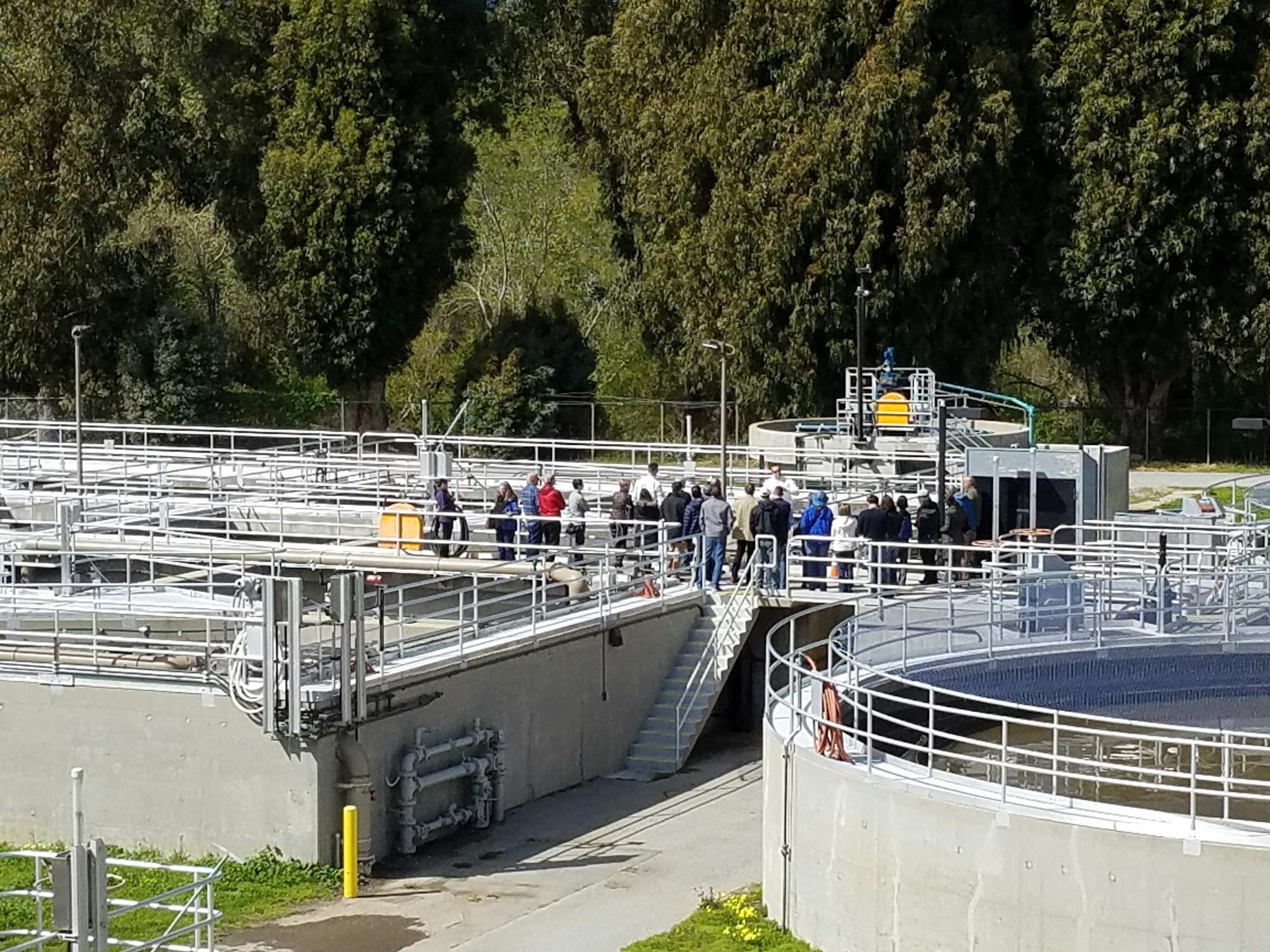 Photo of a tour being conducted at Carmel Area Wastewater District treatment plant