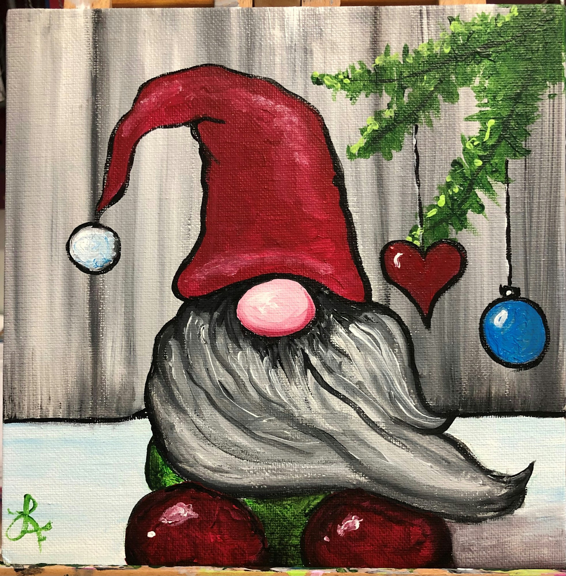 Holiday Gnome Painting