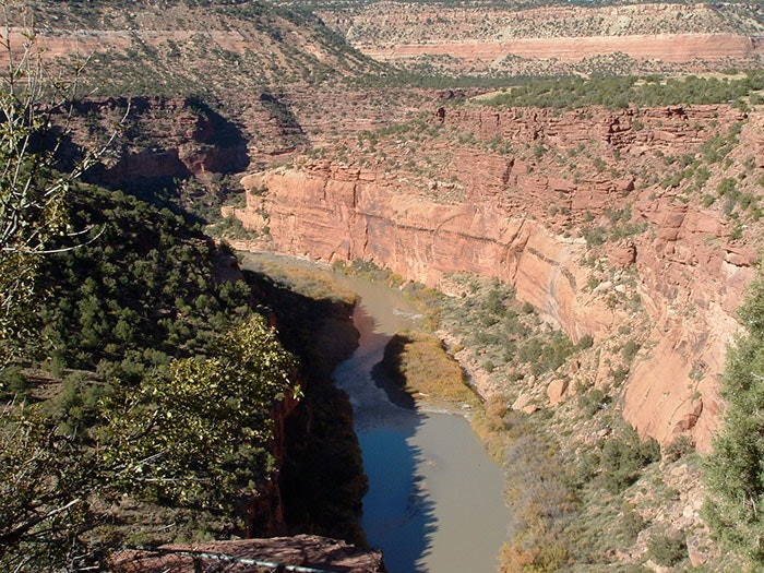 Photo of a canyon and river