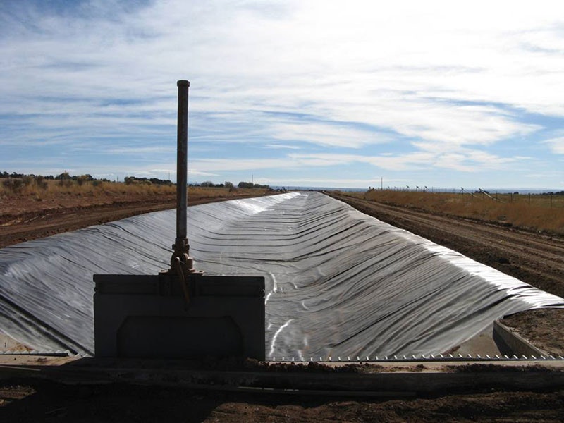 Photo of reservoir being constructed
