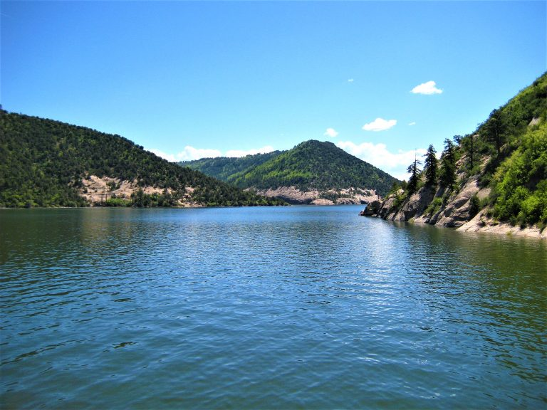 Photo of lake and mountains