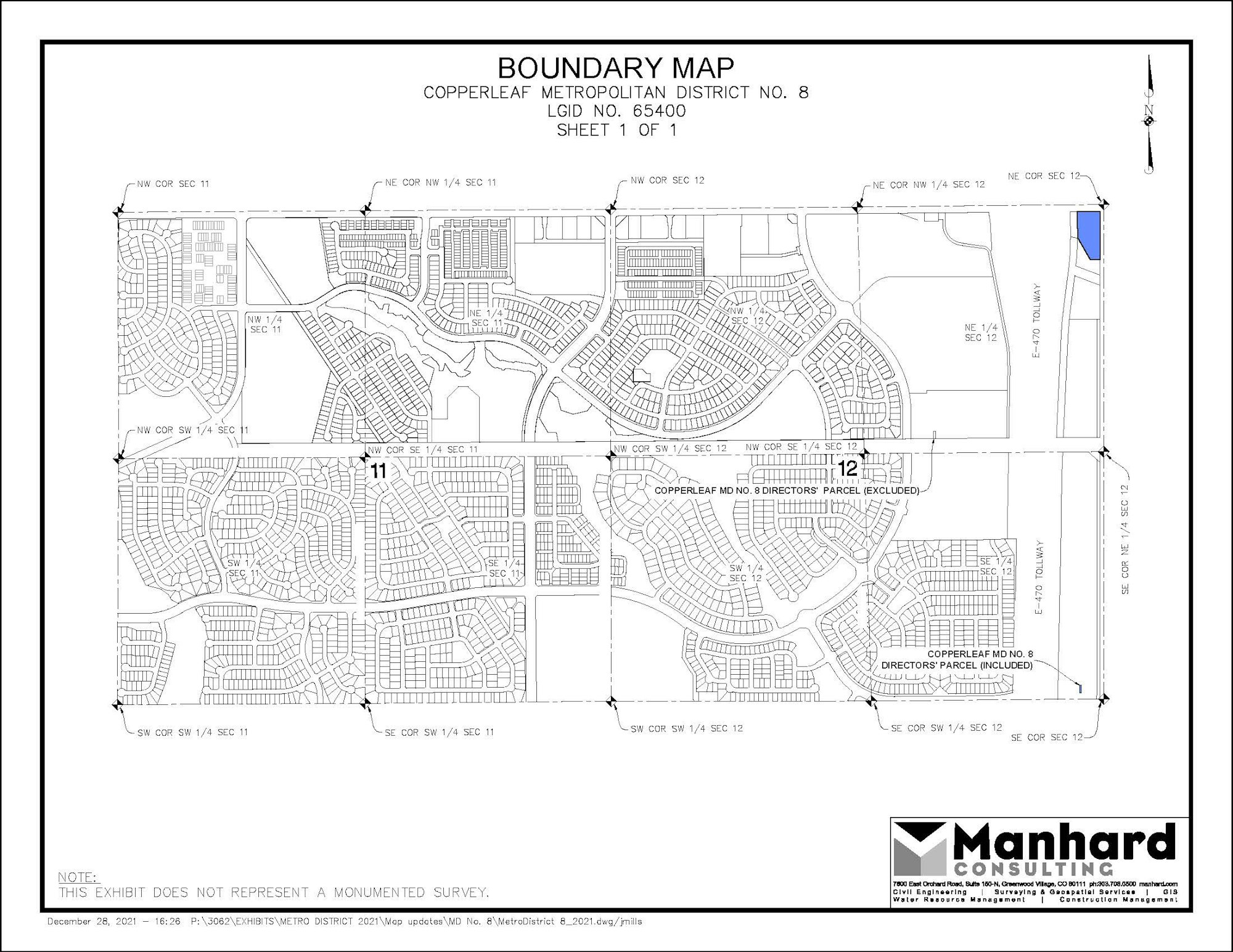 Map of the District located in Arapahoe County, Colorado