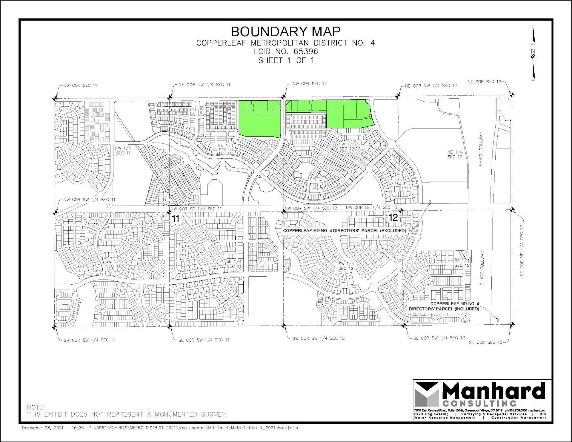 Map of the District located in Arapahoe County, Colorado