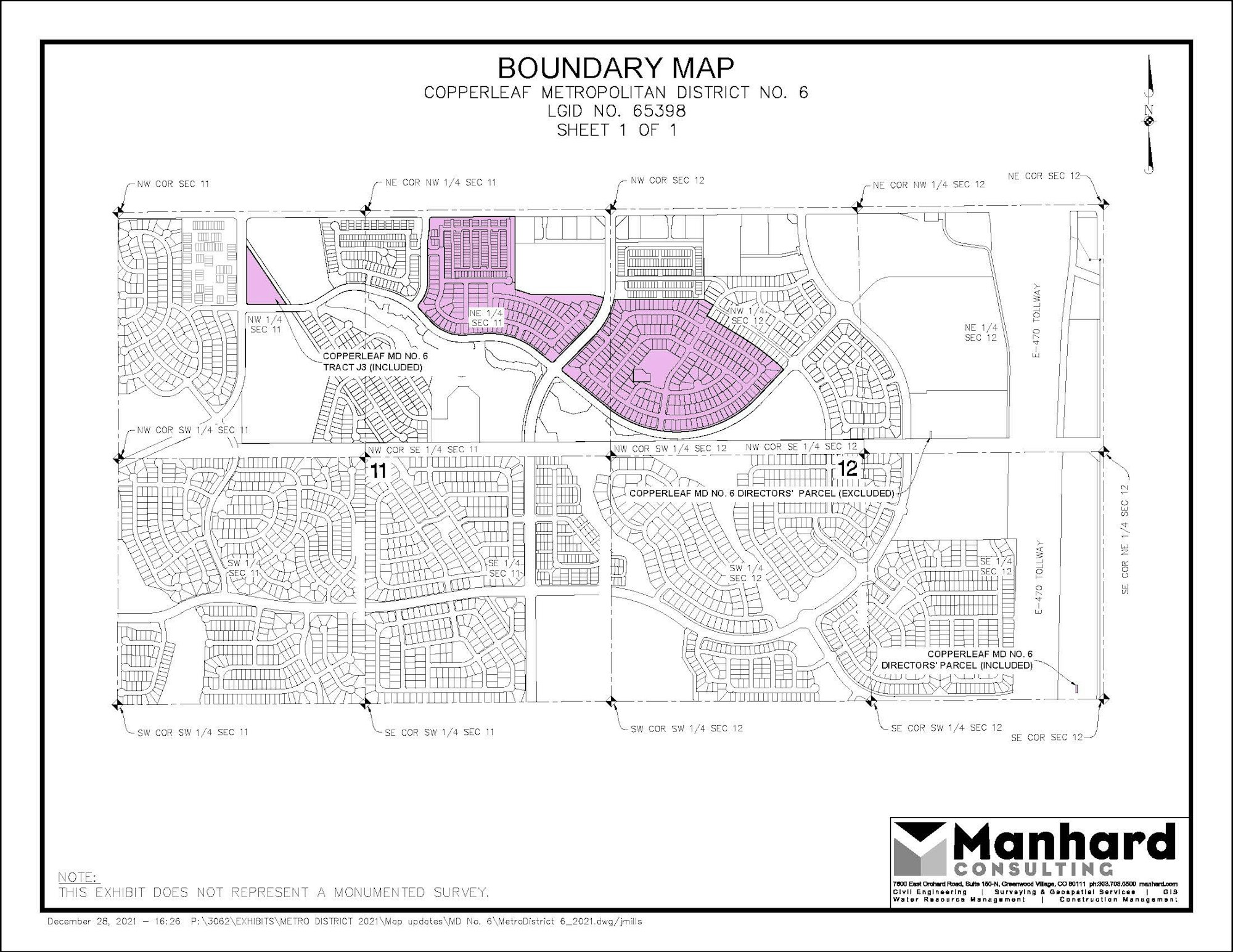 Map of the District located in Arapahoe County, Colorado
