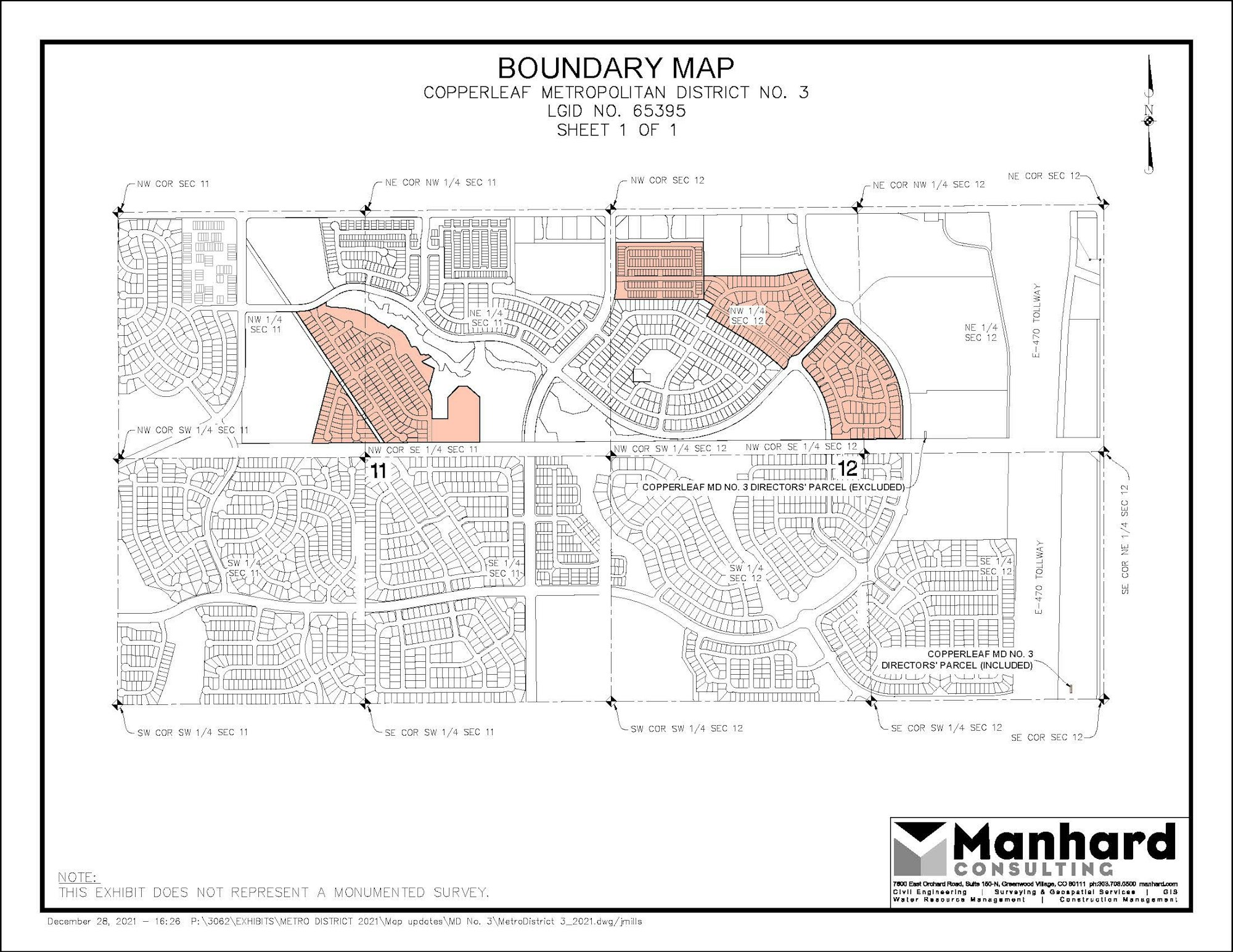 Map of the District located in Arapahoe County, Colorado