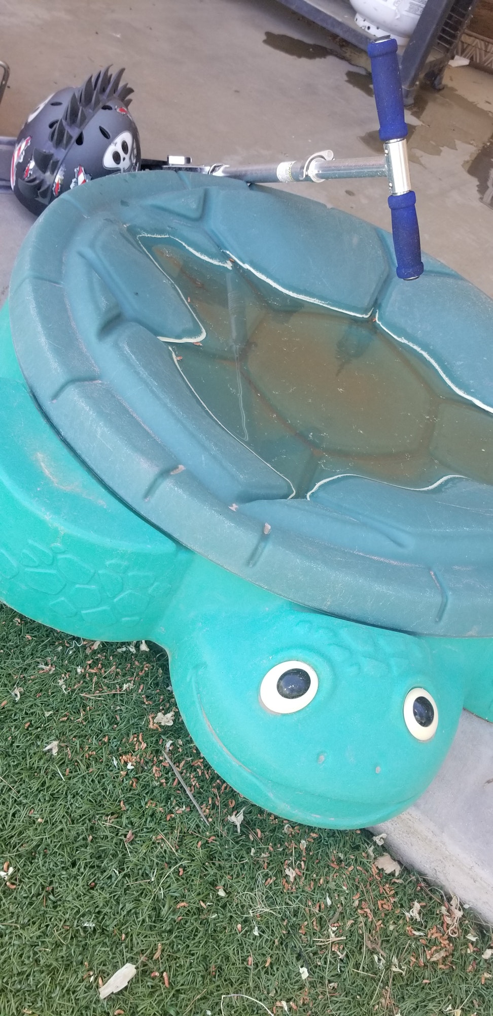 Sandbox that is holding water