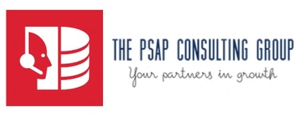 A logo, "The PSAP Consulting Group," with the slogan "Your partners in growth."
