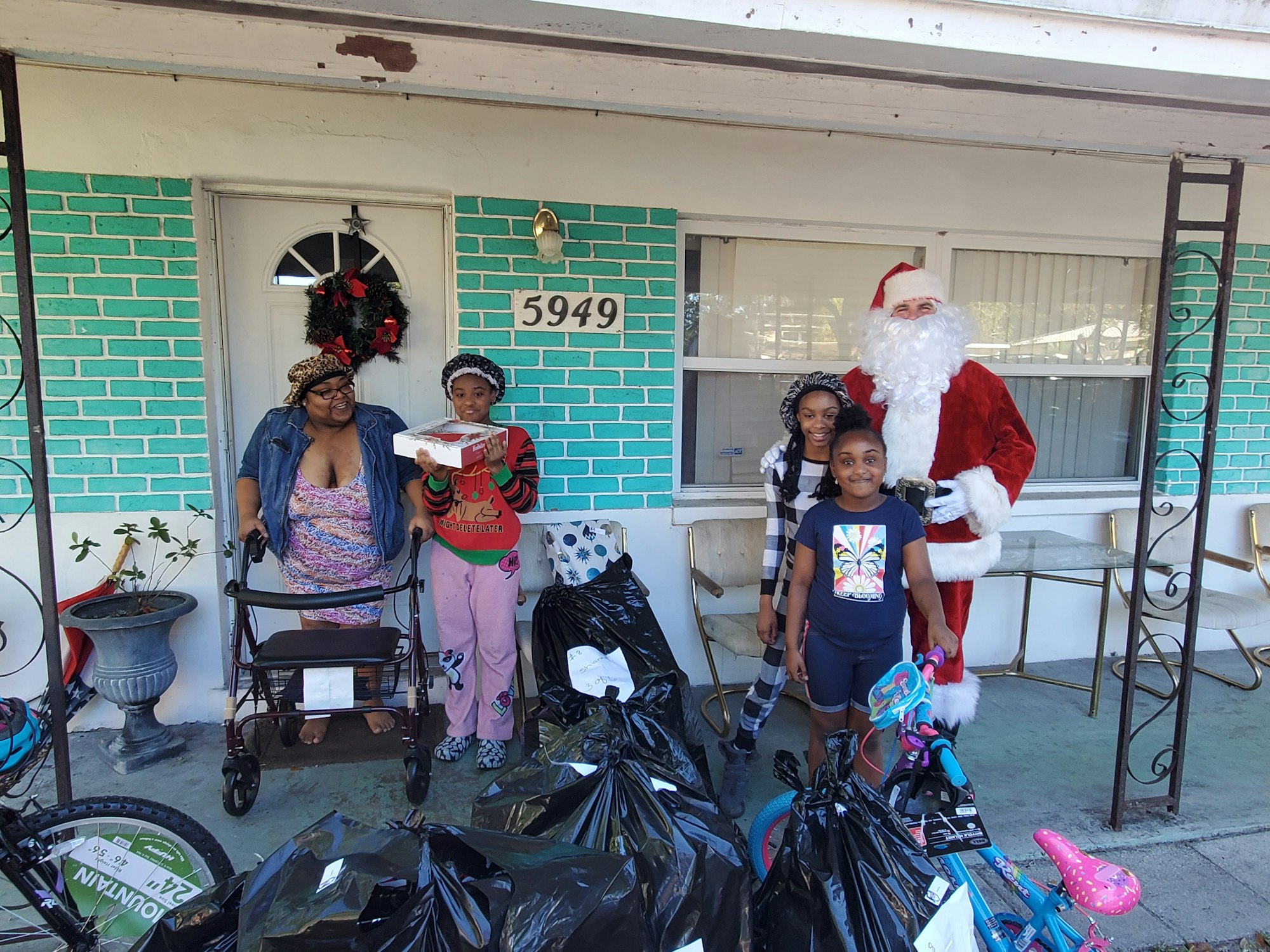 Santa delivering toys and gifts 12/24/2021