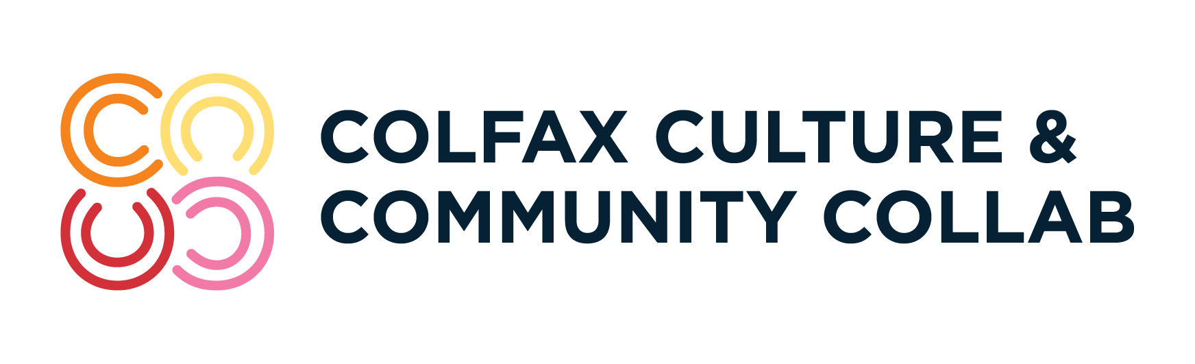 Logo with colorful rings and text "Colfax Culture & Community Collab".