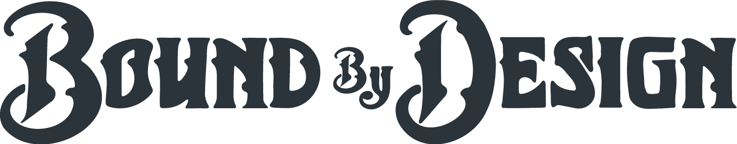 Text reads "Bound By Design" in a stylized font.