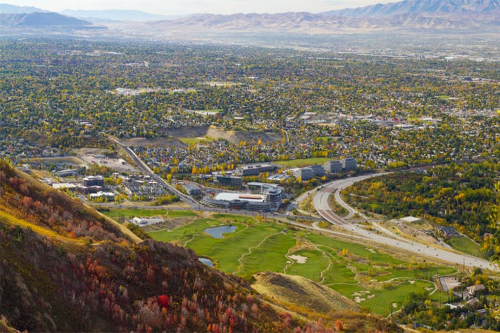 May contain: plant, vegetation, land, nature, outdoors, tree, woodland, road, and aerial view