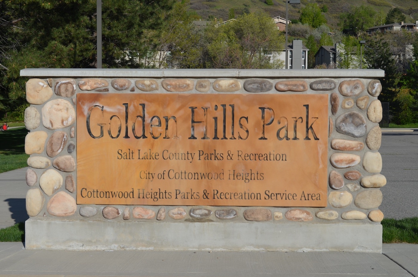 May contain: grass, nature, outdoors, park, plant, path, walkway, and plaque