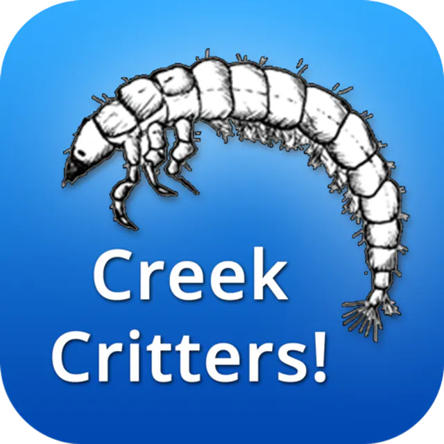 The image features the title "Creek Critters!" along with an illustration of a small aquatic creature, likely a bug or crustacean.