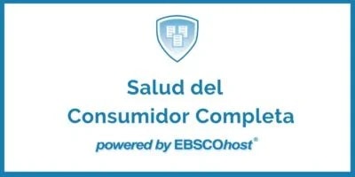 The image displays "Salud del Consumidor Completa," powered by EBSCOhost, suggesting a health-related resource or database.
