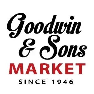 A logo for "Goodwin & Sons Market," established in 1946. The design features elegant typography.