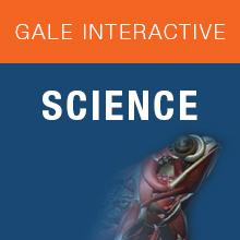 Logo for "Gale Interactive: Science" with an illustration of a dinosaur.