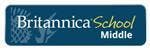 A logo of "Britannica School Middle" with a blue background and stylized tree graphic.
