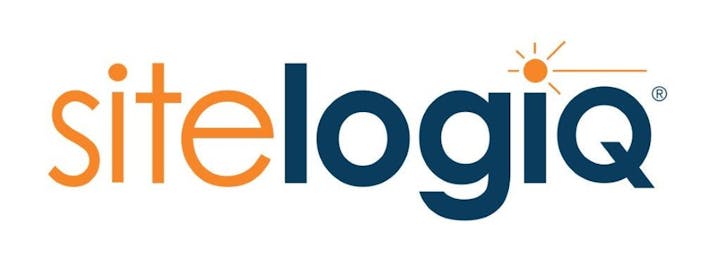 The image features the logo of "sitelogiq," showcasing the brand name in orange and blue with a sun graphic.