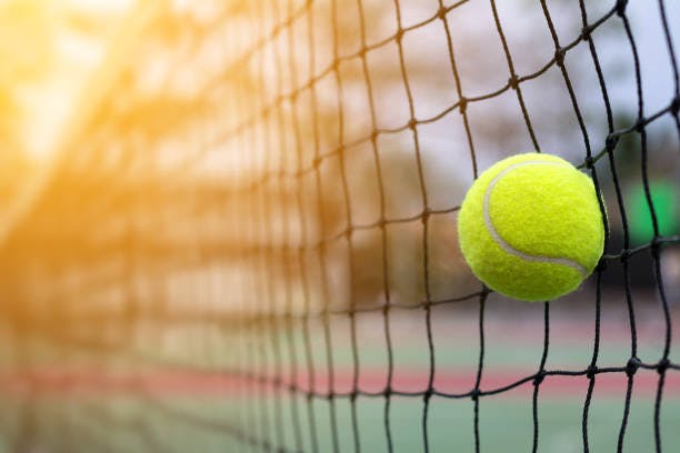 May contain: tennis ball, ball, sport, tennis, and sports