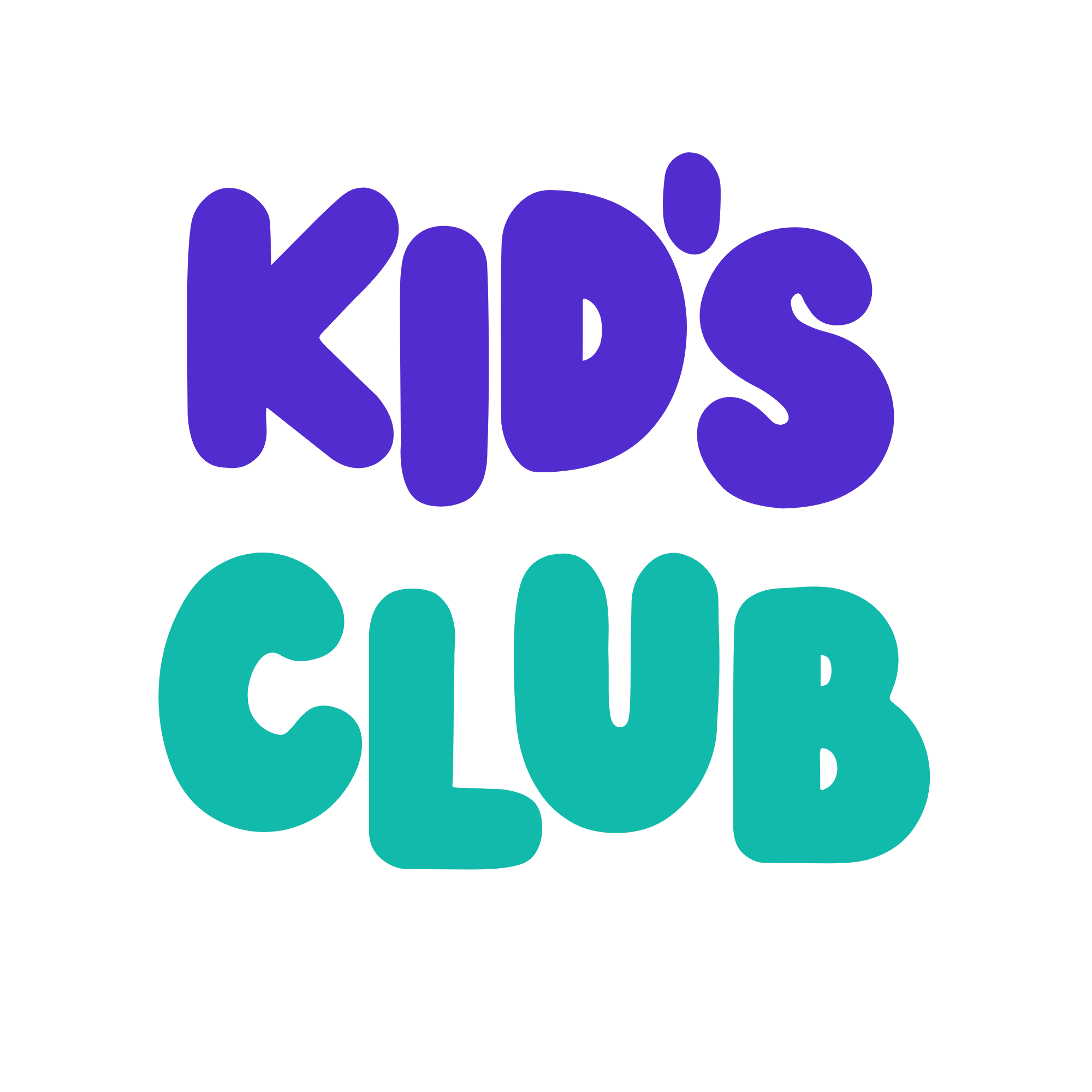 Colorful text reads "Kid's Club" against a black background.